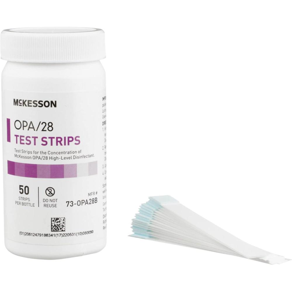 image:imageMcKesson OPA28 Test Strips for Concentration Indicator Single Use 50 Count 1 Pack