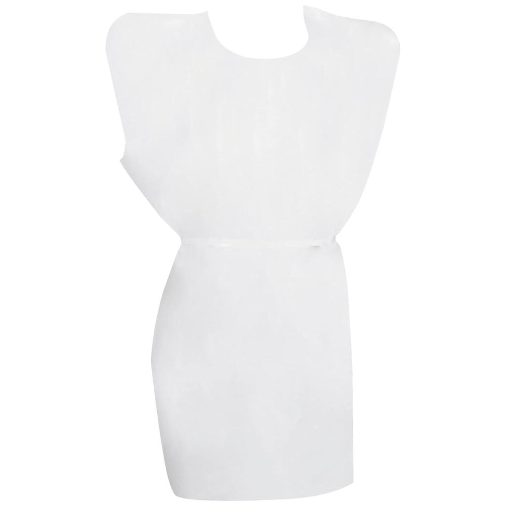 image:imageMcKesson Patient Exam Gowns TissuePolyester Disposable White One Size Fits Most 50 Count