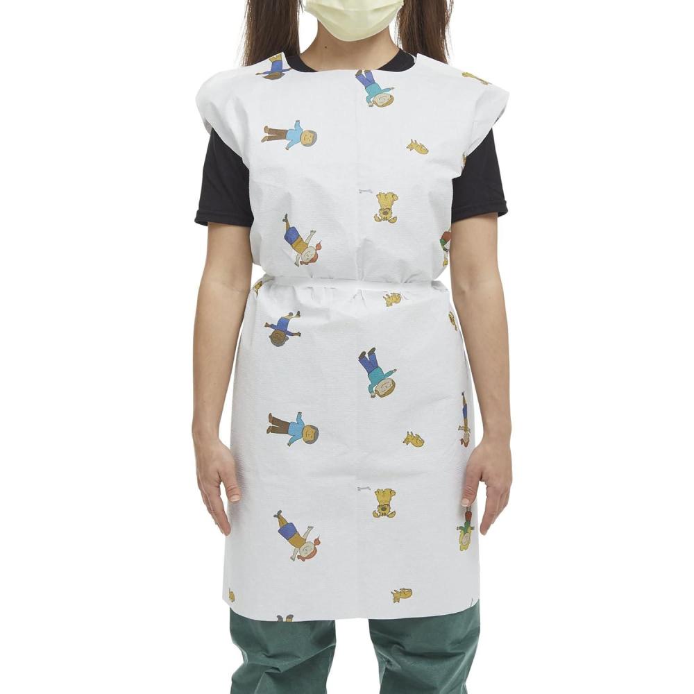 image:imageMcKesson Pediatric Exam Gown Disposable Waist Belt Short Sleeve Unisex McKesson Kids Print Design 21 in x 36 in 50 CountKid Design McKesson KIDS Print