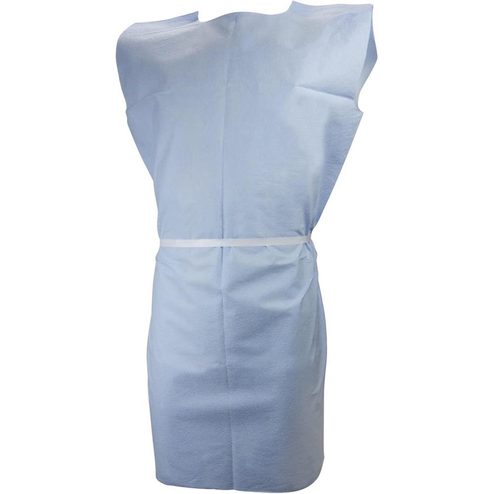 image:imageMcKesson Pediatric Exam Gown Disposable Blue Short Sleeve with Waist Belt Kids Design 21 x 36 Inches Unisex50