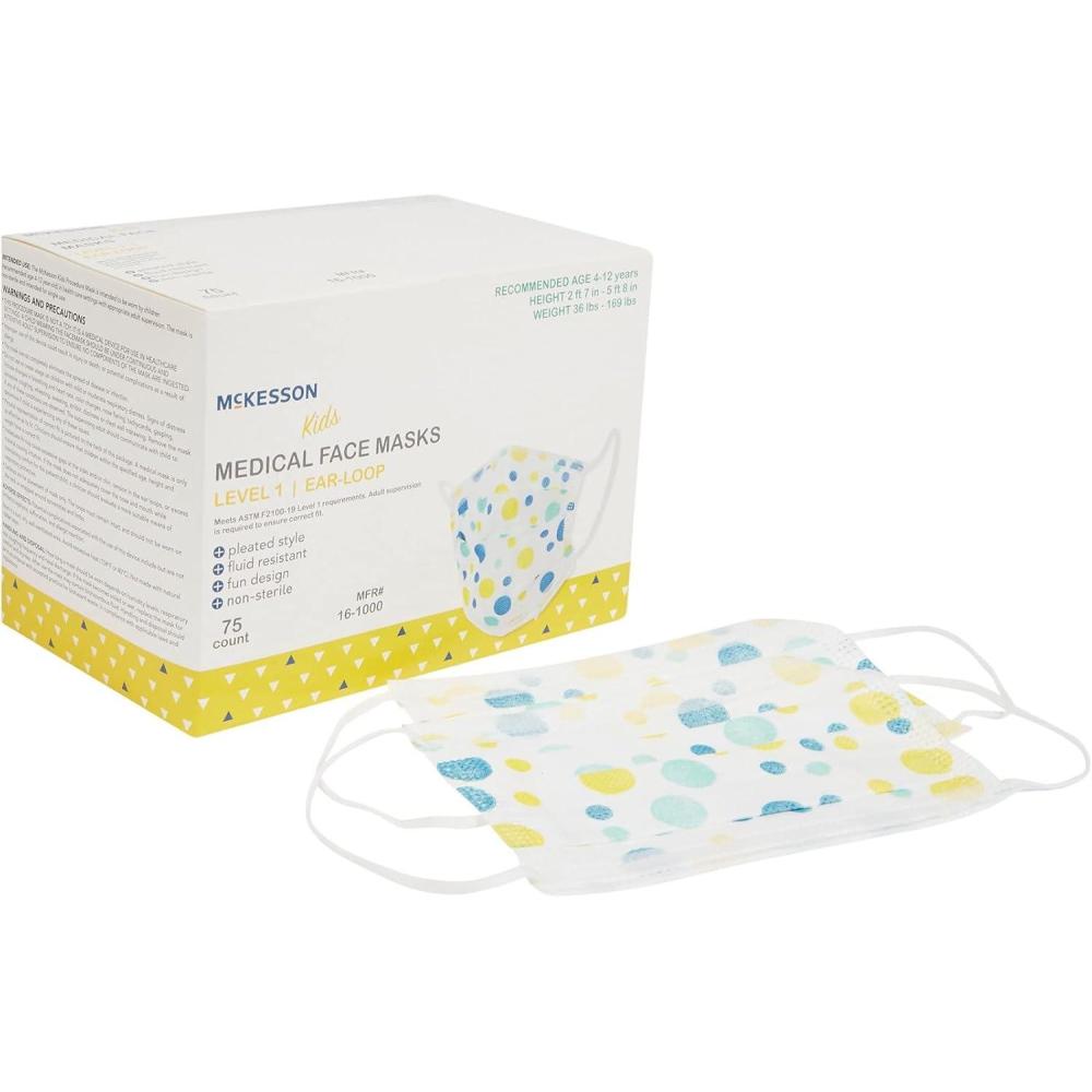 image:imageMcKesson Pediatric Procedure Mask Child Size Pleated 161000750