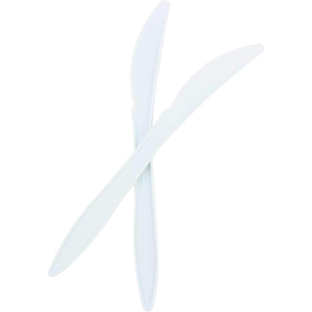 image:imageMcKesson Plastic Knives  Medium Weight Durable Polypropylene  NonSterile SingleUse Disposable  White 6 12 in L 1000 Count