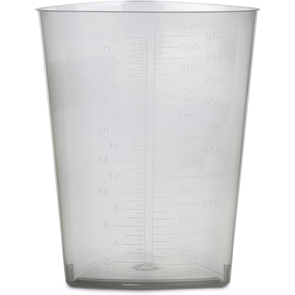 image:imageMcKesson Polypropylene Translucent Triangular Graduated Container Single Patient Use 32 oz 200 Count