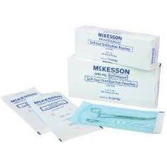McKesson Sterilization Pouches, Self-Seal Sterilizer Bags for Cleaning Tools, 12 in x 18 in, 200 Count, 5 Packs, 1000 Total