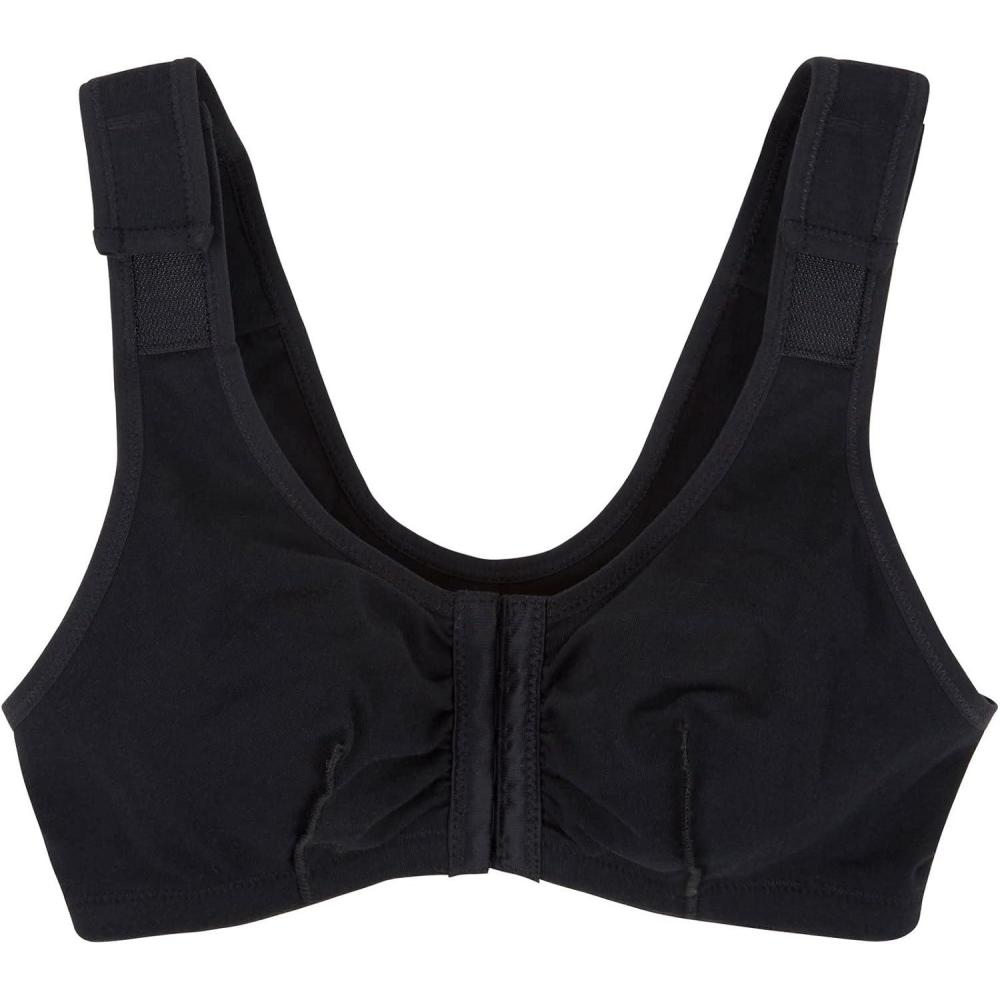 image:imageMcKesson Surgical Bras Therapeutic Compression Cotton Bra with Front Closure Full Coverage PostSurgical Bra Black 32 BCD 1 Count