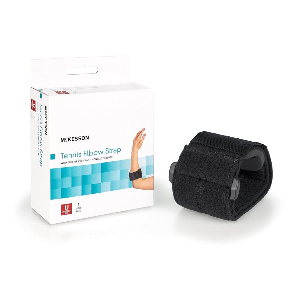 image:imageMcKesson Tennis Elbow Strap with Compression Pad Contact Closure Unisex Design 1 Count