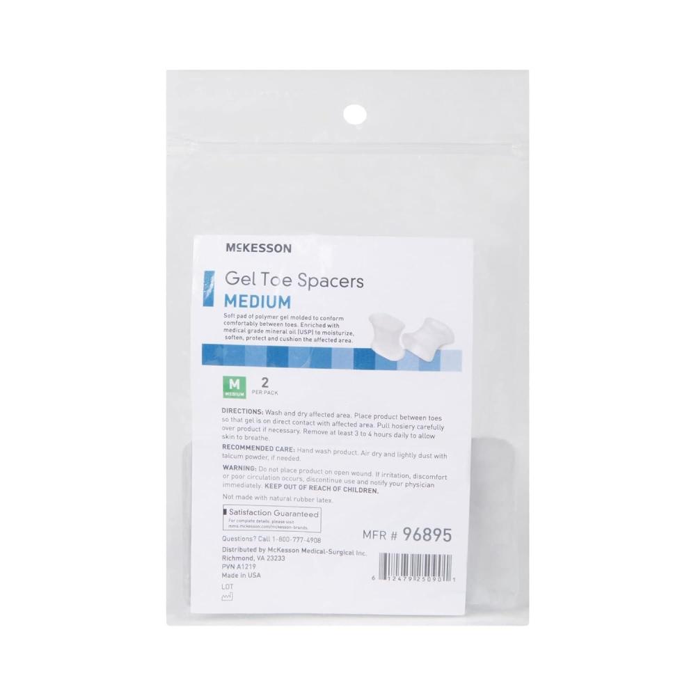 image:imageMcKesson Toe Separator Bunion Protector Overlapping Toes Big Toe Spacers Size Medium 2 Count