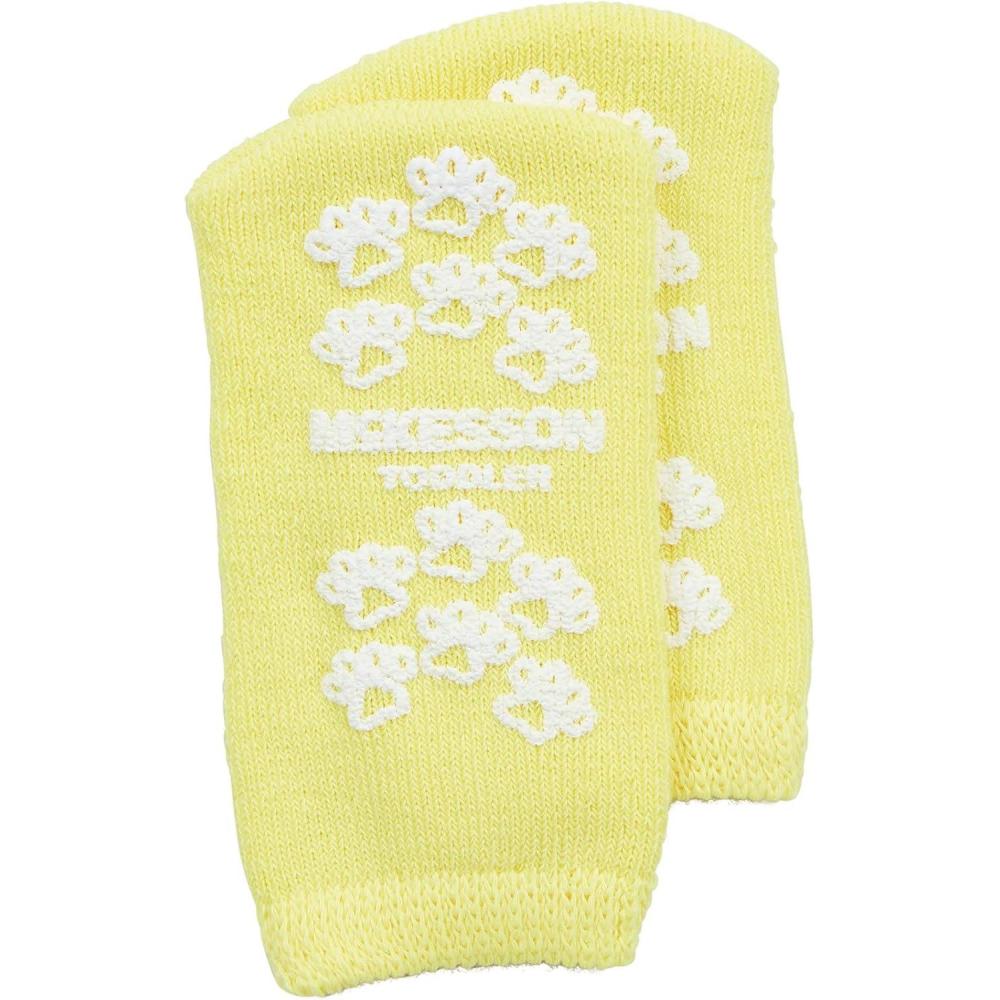 image:imageMcKesson Unisex Nonskid Slipper Socks Toddler Shoe 4 to 712 Yellow