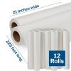 McKesson 18-812 Table Paper, Smooth, White, 18″ Width, 225′ Length, 18″ Width, 2700″ Length (Pack of 12)(21″X225′ (Smooth))