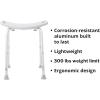 McKesson Bath Bench Without Back, Aluminum Frame, Lightweight, Adjustment, 300 lb Weight Capacity, 1 Count