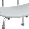 McKesson Bath Bench with Removable Back – Aluminum Frame, Without Arms – Gray, 300 lbs Weight Capacity, 19 1/4 in Seat Width, 15 1/2 in to 19 1/2 in Height, 1 Count