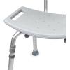 McKesson Bath Bench with Removable Back – Aluminum Frame, Without Arms – Gray, 300 lbs Weight Capacity, 19 1/4 in Seat Width, 15 1/2 in to 19 1/2 in Height, 1 Count