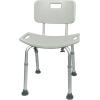 McKesson Bath Bench with Removeable Back, Aluminum Frame, Lightweight, Adjustable, 300 lbs Weight Capacity, 1 Count