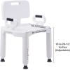 McKesson Bath Bench with Removeable Back, Plastic Frame, Lightweight, Adjustable, 350 lbs Weight Capacity, 1 Count(1 Count (Pack of 1))
