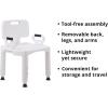 McKesson Bath Bench with Removeable Back, Plastic Frame, Lightweight, Adjustable, 350 lbs Weight Capacity, 1 Count(1 Count (Pack of 1))