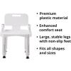 McKesson Bath Bench with Removeable Back, Plastic Frame, Lightweight, Adjustable, 350 lbs Weight Capacity, 1 Count(1 Count (Pack of 1))