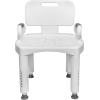 McKesson Bath Bench with Removeable Back, Plastic Frame, Lightweight, Adjustable, 350 lbs Weight Capacity, 1 Count(1 Count (Pack of 1))