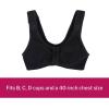 McKesson Black Cotton-Spandex Surgi-Bra – Post-Surgical Bra for Full-Coverage Breast Support with Light Compression – 40-inch B, C, D Cups, 1 Count