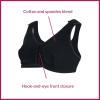 McKesson Black Cotton-Spandex Surgi-Bra – Post-Surgical Bra for Full-Coverage Breast Support with Light Compression – 40-inch B, C, D Cups, 1 Count