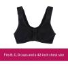McKesson Black Cotton-Spandex Surgi-Bra – Post-Surgical Bra for Full-Coverage Breast Support with Light Compression – 42-inch B, C, D Cups, 1 Count