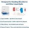 McKesson Bloodborne Pathogen Spill Kit [1 Kit]– Bodily Fluid Clean-Up Pack with Gloves, Hand Wipes, Disinfectant & Fluid Solidifier – First Response Spill Kit for Workplace, School & Medical Use