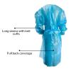 McKesson Chemotherapy Procedure Gown, Disposable – Full-Back, Waist Tie, AAMI Level 2, Unisex, Non-Sterile – Blue, Size 2XL, 53 in L, 10 Count