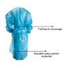 McKesson Chemotherapy Procedure Gown, Disposable – Full-Back, Waist Tie, AAMI Level 2, Unisex, Non-Sterile – Blue, Size Large, 44 in L, 10 Count