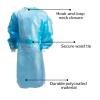 McKesson Chemotherapy Procedure Gown, Disposable – Full-Back, Waist Tie, AAMI Level 2, Unisex, Non-Sterile – Blue, Size Large, 44 in L, 10 Count