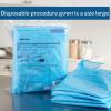 McKesson Chemotherapy Procedure Gown, Disposable – Full-Back, Waist Tie, AAMI Level 2, Unisex, Non-Sterile – Blue, Size Large, 44 in L, 30 Count