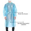 McKesson Chemotherapy Procedure Gown, Disposable – Full-Back, Waist Tie, AAMI Level 2, Unisex, Non-Sterile – Blue, Size XL, 51 in L, 30 Count