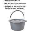 McKesson Commode Replacement Bucket with Handle and Lid, 7.5 qt, 12 Count(1 Count (Pack of 1))