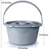 McKesson Commode Replacement Bucket with Handle and Lid, 7.5 qt, 12 Count(1 Count (Pack of 1))