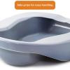 McKesson Contoured Bedpan – Plastic, Unisex, 84 fl oz – Gray, 16.25 in x 12 in x 4.25 in, 1 Count