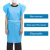 McKesson Deluxe Exam and X-Ray Gown, Disposable – Waist Tie, Multi-Phasic, Non-Woven, Short Sleeve – Blue, Unisex, One Size Fits Most Adults, 30 in x 42 in, 50 Count