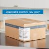 McKesson Deluxe Exam and X-Ray Gown, Disposable – Waist Tie, Multi-Phasic, Non-Woven, Short Sleeve – Blue, Unisex, One Size Fits Most Adults, 30 in x 42 in, 50 Count