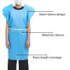 McKesson Deluxe Exam and X-Ray Gown, Disposable – Waist Tie, Multi-Phasic, Non-Woven, Short Sleeve – Blue, Unisex, One Size Fits Most Adults, 30 in x 42 in, 50 Count