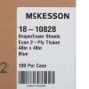 McKesson Drape Sheets – Disposable Medical Supplies, Tissue Paper Drapes for Physical Exams – Blue, 2-Ply, 48 in x 40 in, 100 Count