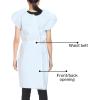 McKesson Exam Gown, Disposable – Poly and Premium Tissue, Front or Back Opening, Short Sleeve, Unisex – Blue, One Size Fits Most Adults, 42 in x 30 in
