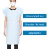 McKesson Exam Gown, Disposable – Poly and Premium Tissue, Front or Back Opening, Short Sleeve, Unisex – Blue, One Size Fits Most Adults, 42 in x 30 in