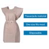McKesson Exam Gown, Disposable – Poly and Premium Tissue, Front or Back Opening, Short Sleeve, Unisex – Peach, One Size Fits Most Adults, 21 in x 30 in, 50 Count