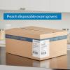 McKesson Exam Gown, Disposable – Poly and Premium Tissue, Front or Back Opening, Short Sleeve, Unisex – Peach, One Size Fits Most Adults, 21 in x 30 in, 50 Count