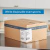 McKesson Exam Gown, Disposable – Poly and Premium Tissue, Front or Back Opening, Short Sleeve, Unisex – White, One Size Fits Most Adults, 21 in x 30 in, 50 Count