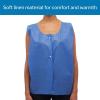 McKesson Exam Vest – Non-Woven, Snap Closure, Unisex, Disposable Medical Examination Protection – Blue, One Size Fits Most, 24 in x 31 in, 75 Count