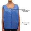 McKesson Exam Vest – Non-Woven, Snap Closure, Unisex, Disposable Medical Examination Protection – Blue, One Size Fits Most, 24 in x 31 in, 75 Count
