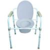 McKesson Folding Bariatric Commode Chair with 7.5 qt Bucket, 350 lbs Weight Capacity, 13 3/4 in Seat Width, 1 Count
