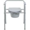 McKesson Folding Commode Chair with 7.5 qt Bucket, 350 lbs Weight Capacity, 13 1/2 in Seat Width, Adjustable Height, 1 Count(1 Count (Pack of 1))