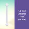 McKesson Grab Bar, Wall Mount, Steel, Bathroom, Shower Aid, White Power Coated, 18 in, 1 Count(16 Inch Length ( 1 ct))