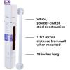 McKesson Grab Bar, Wall Mount, Steel, Bathroom, Shower Aid, White Power Coated, 18 in, 1 Count(18 Inch Length ( 1 ct))