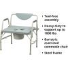 McKesson Heavy-Duty Bariatric Commode Chair with 12 qt Bucket, 1000 lbs Weight Capacity, 23 1/4 in Seat Width, 1 Count