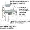 McKesson Heavy-Duty Bariatric Commode Chair with 12 qt Bucket, 1000 lbs Weight Capacity, 23 1/4 in Seat Width, 1 Count